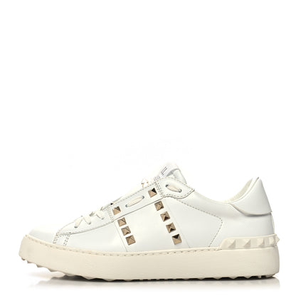 Valentino Garavani Calfskin Rockstud Untitled Open Sneakers 39 White 1 of 8