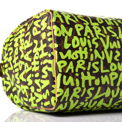 Louis Vuitton Monogram Graffiti Speedy 30 Green 8 of 9