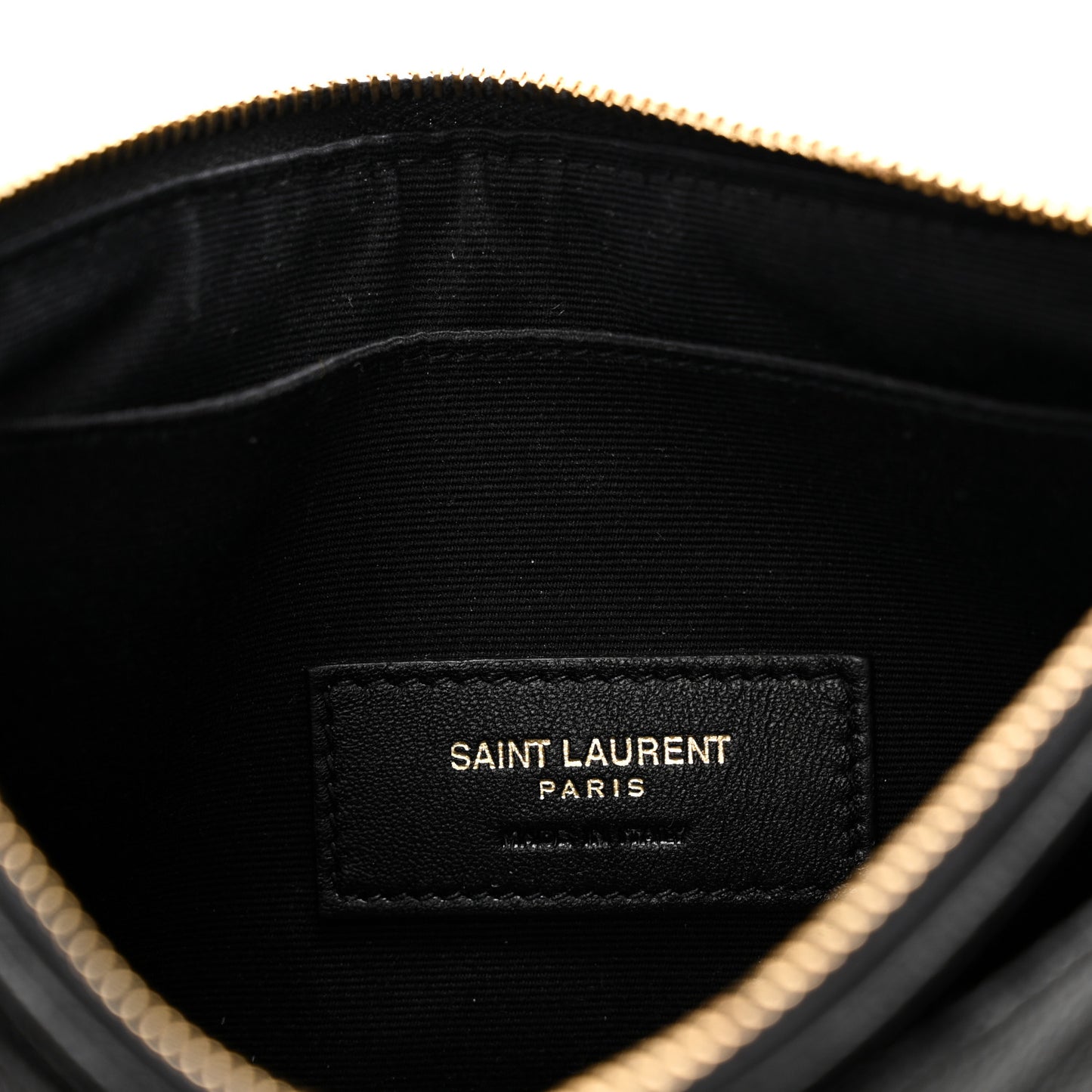 Grain De Poudre Chevron Monogram Bill Pouch Black