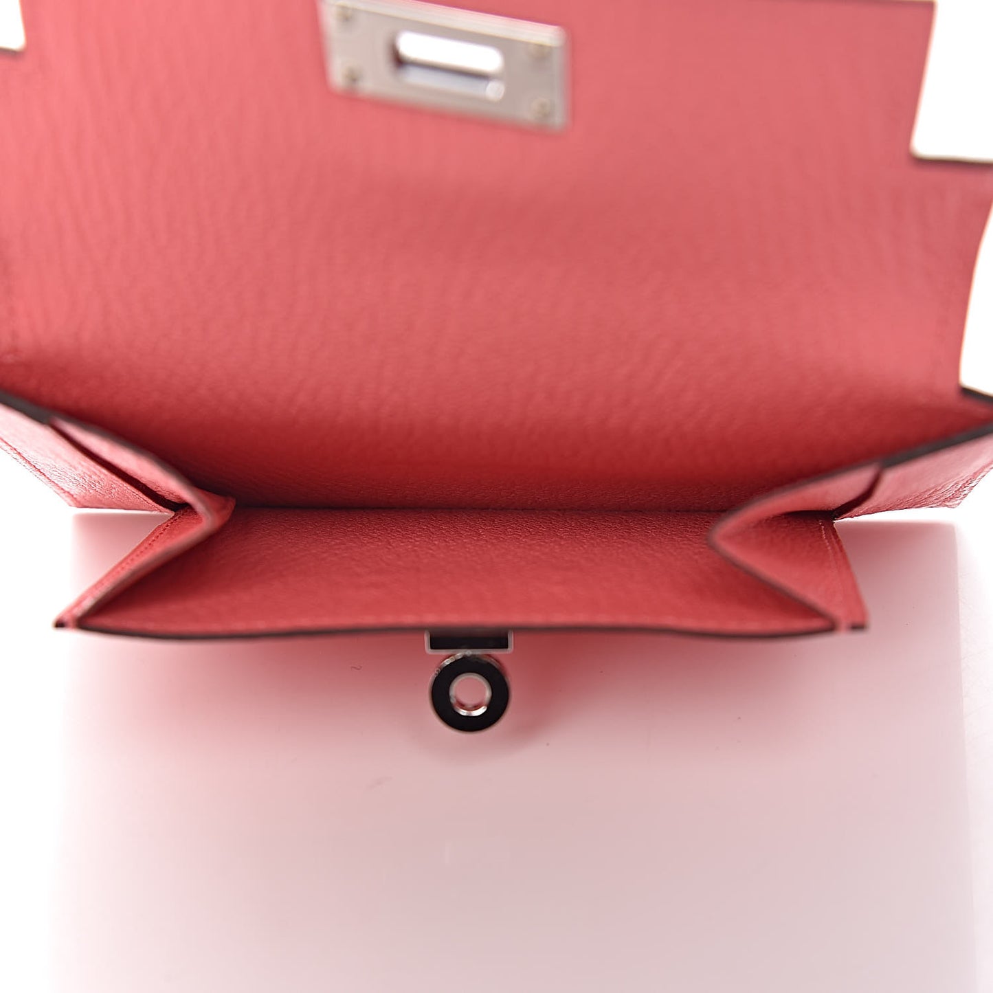 Chevre Mysore Kelly Pocket Compact Wallet Rose Ete