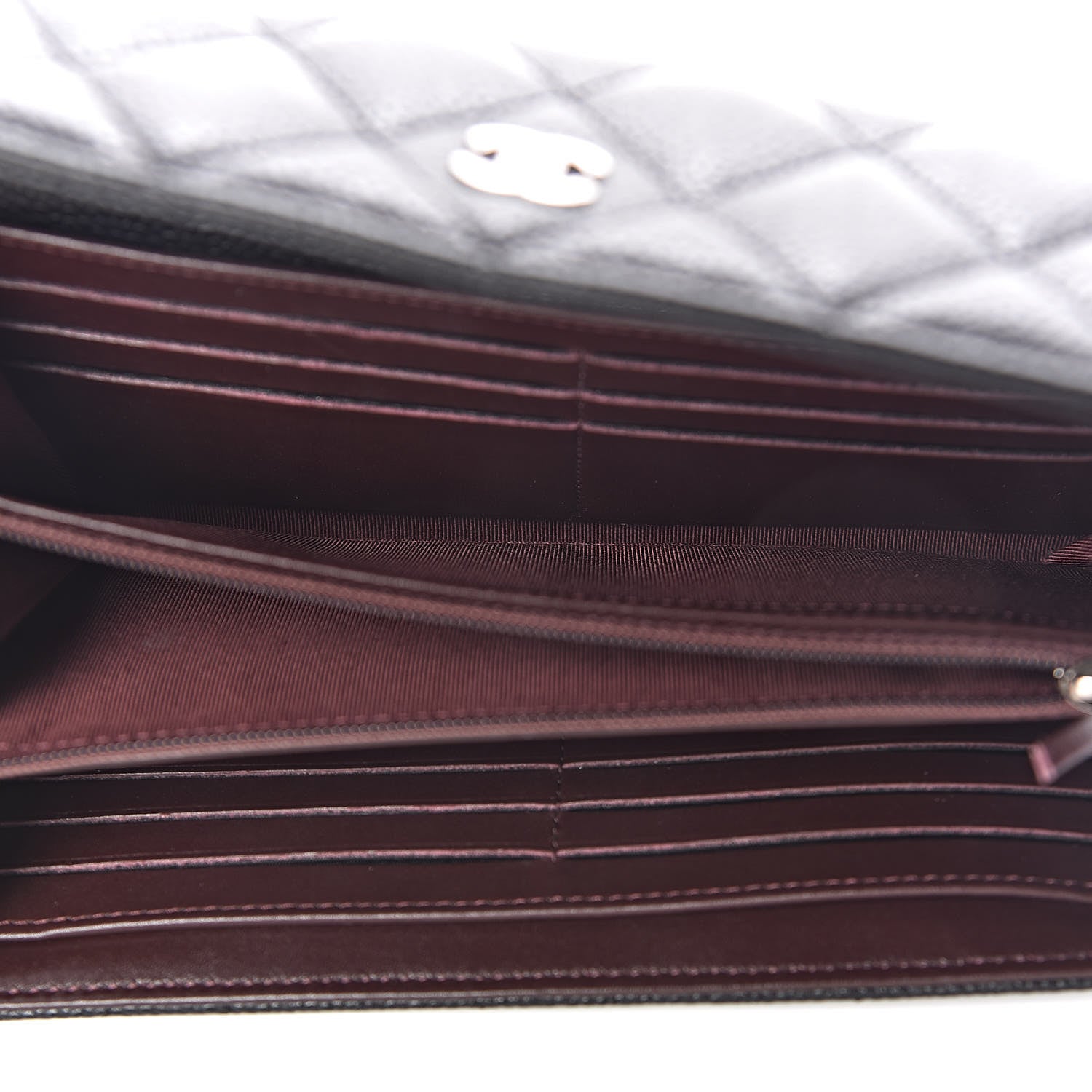 Chanel Caviar Quilted Large Gusset Flap Wallet Black 6 of 10
