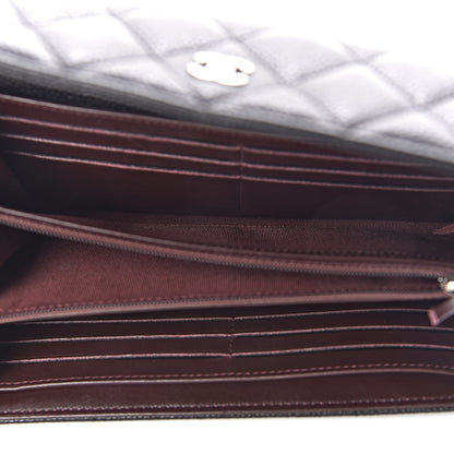 Chanel Caviar Quilted Large Gusset Flap Wallet Black 6 of 10