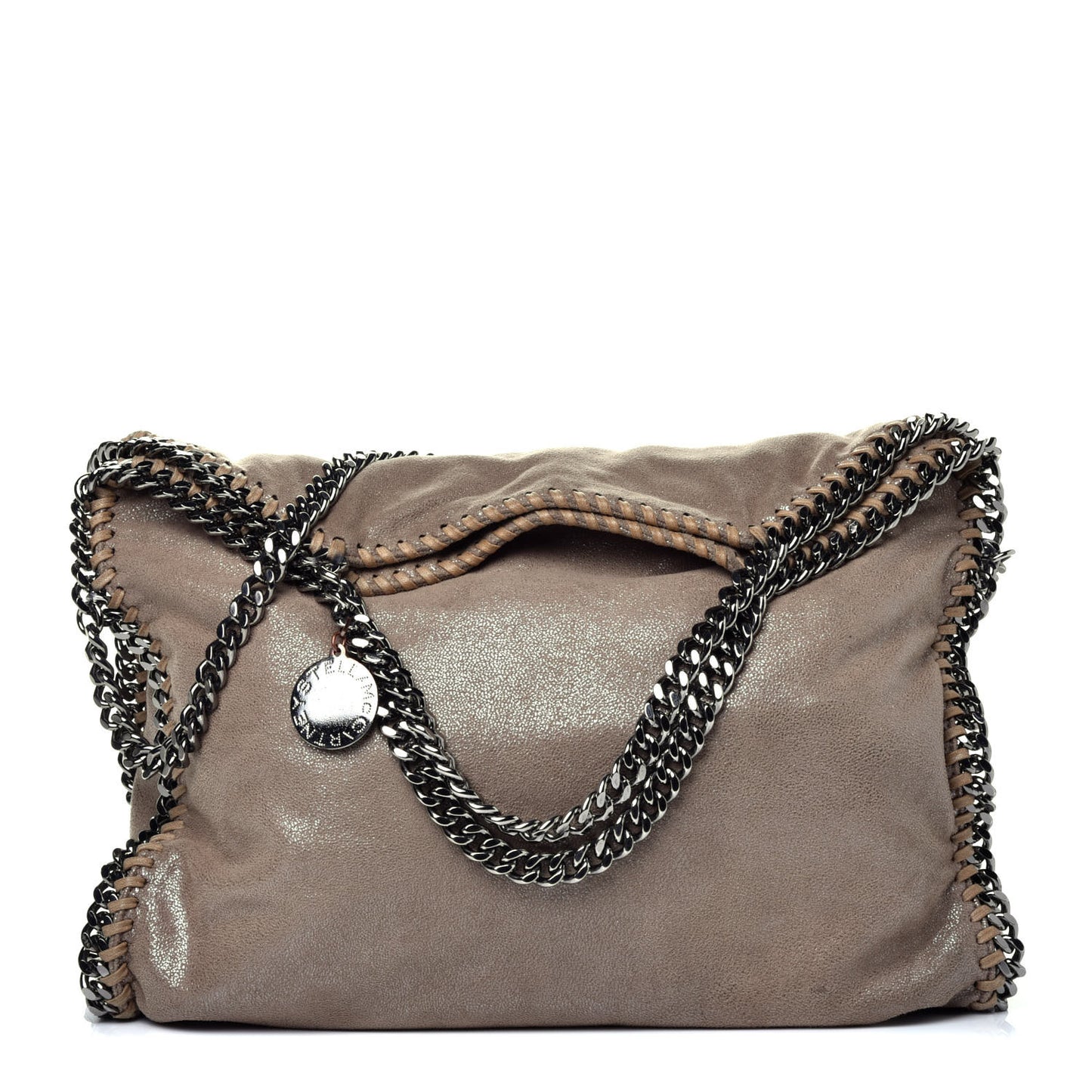 Shaggy Deer Falabella Fold Over Tote Taupe