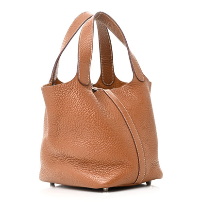 Hermes Taurillon Clemence Picotin Lock 18 PM Gold 3 of 10