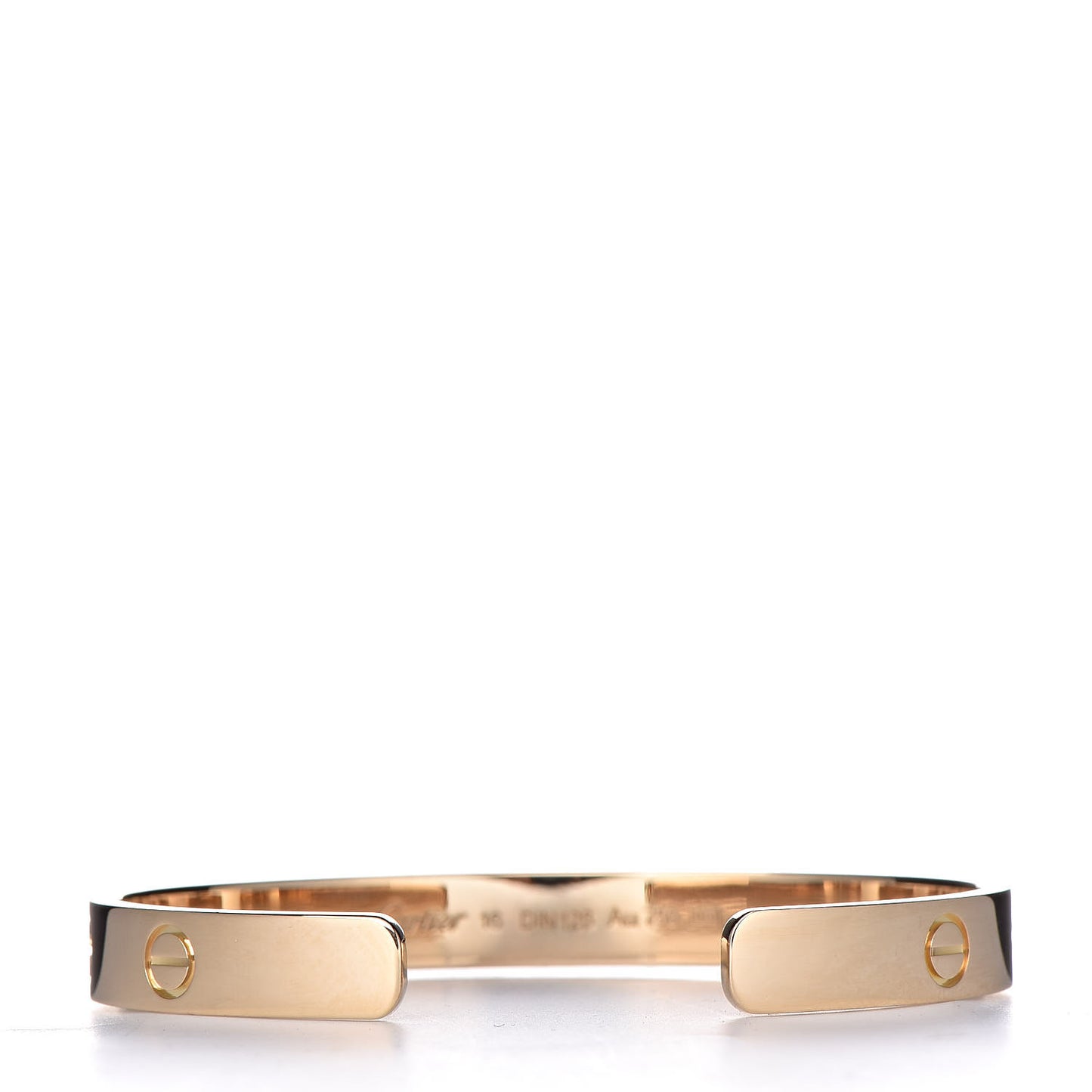 18K Yellow Gold LOVE Cuff Bracelet 16