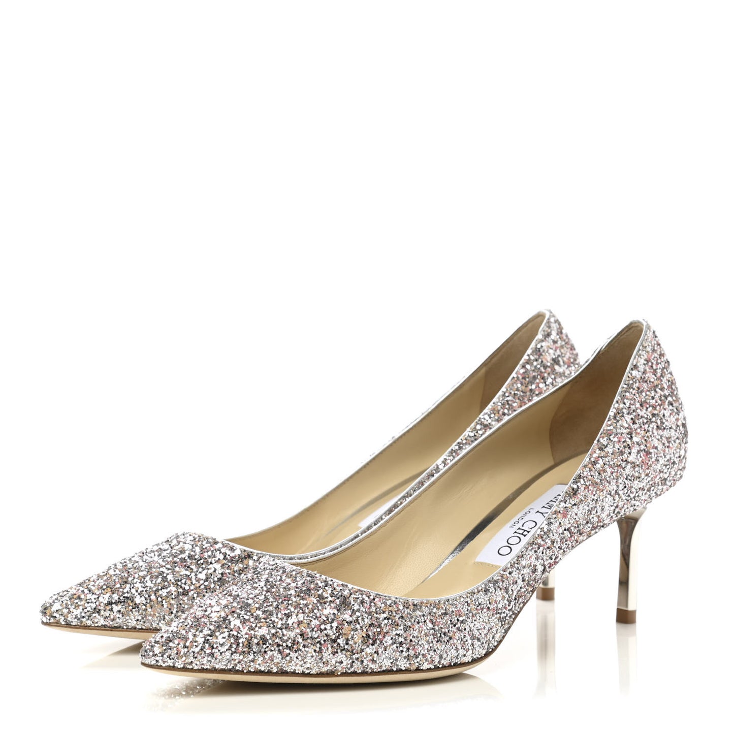 Speckled Glitter Pointy Toe Romy 60 Pumps 38 Viola Mix