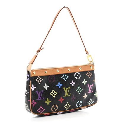 Louis Vuitton Monogram Multicolor Pochette Accessories Black 3 of 10