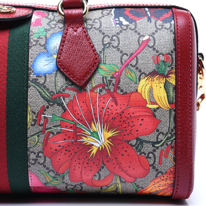 Gucci GG Supreme Monogram Flora Web Medium Ophidia Boston Red 13 of 18