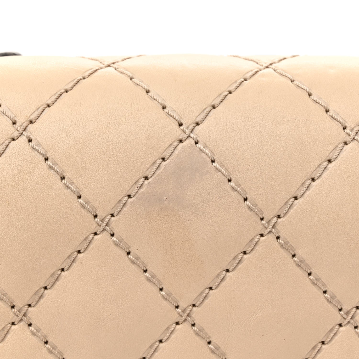 Chanel Calfskin Quilted Double Stitch New Medium Boy Flap Beige 12 of 14