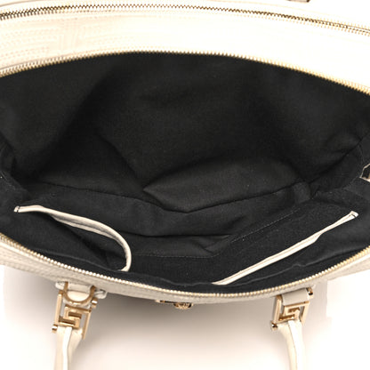 Versace Calfskin Icon Quilted Shoulder Bag White 5 of 10