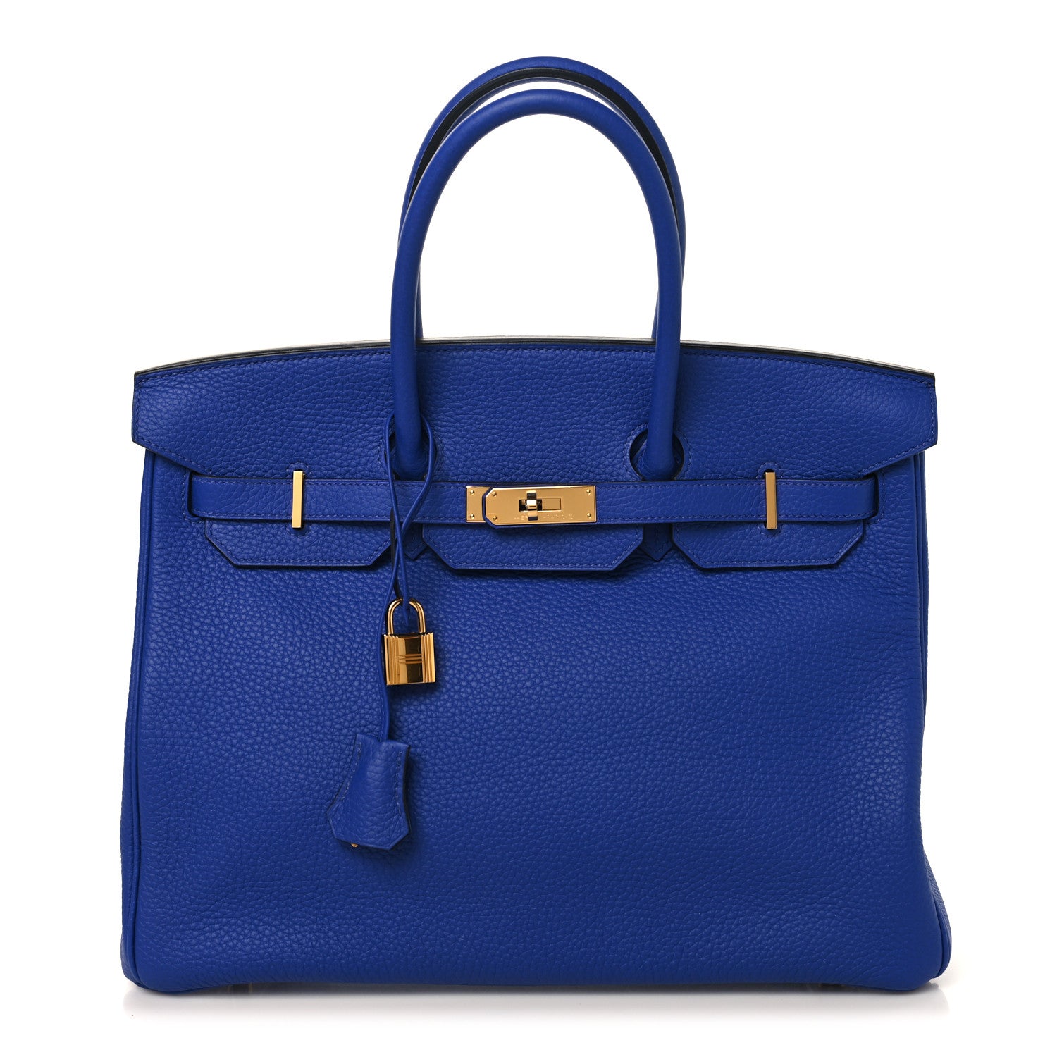 Hermes Taurillon Clemence Birkin 35 Bleu Electrique 1 of 12