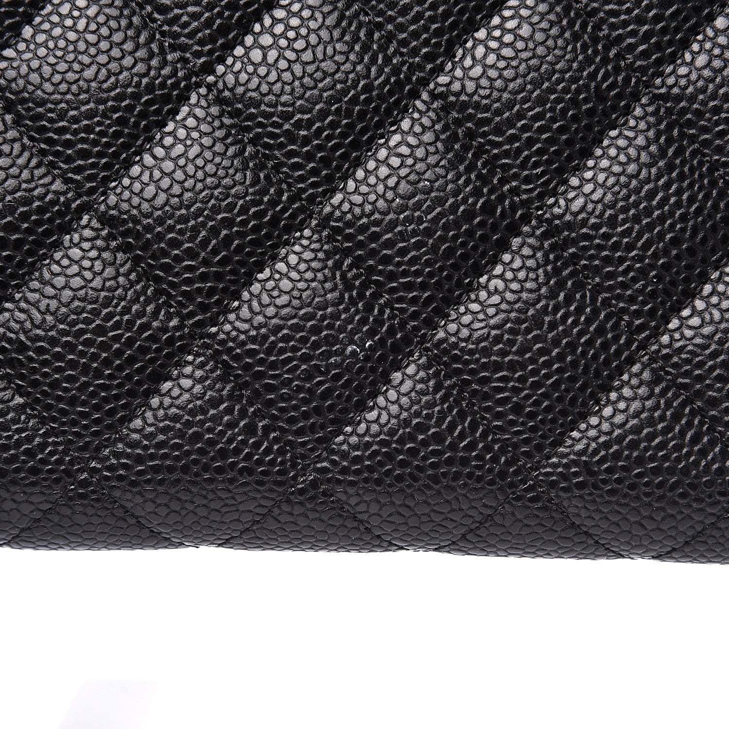 Chanel Caviar Quilted Large Gusset Zip Around Wallet Black 8 of 11