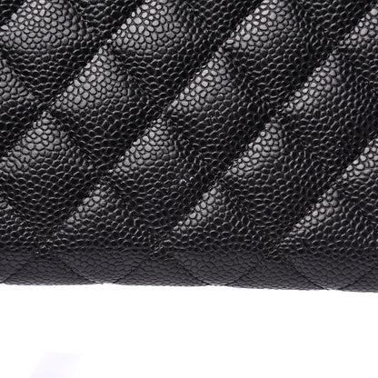 Chanel Caviar Quilted Large Gusset Zip Around Wallet Black 8 of 11