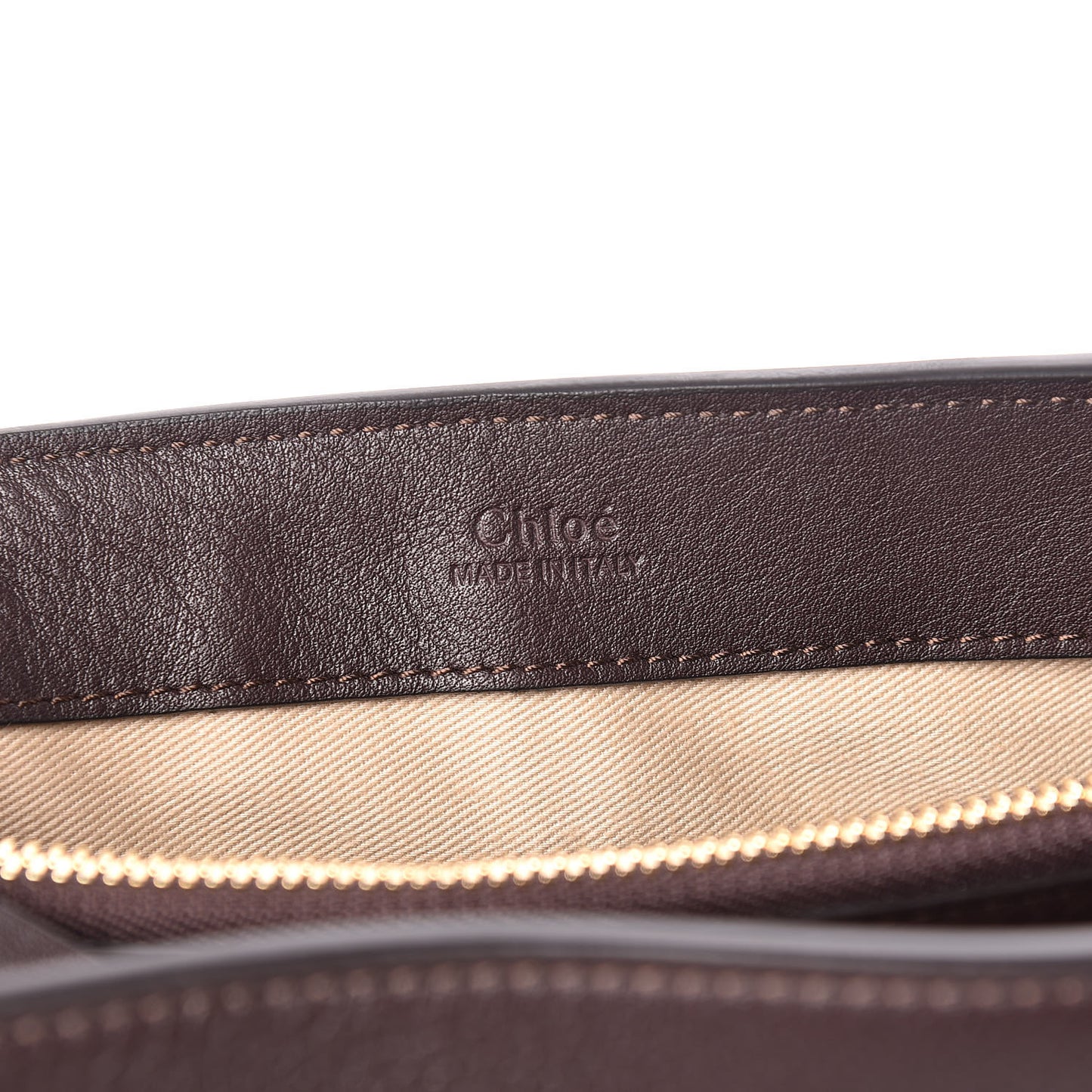 Calfskin Small Faye Day Shoulder Bag Carbon Brown