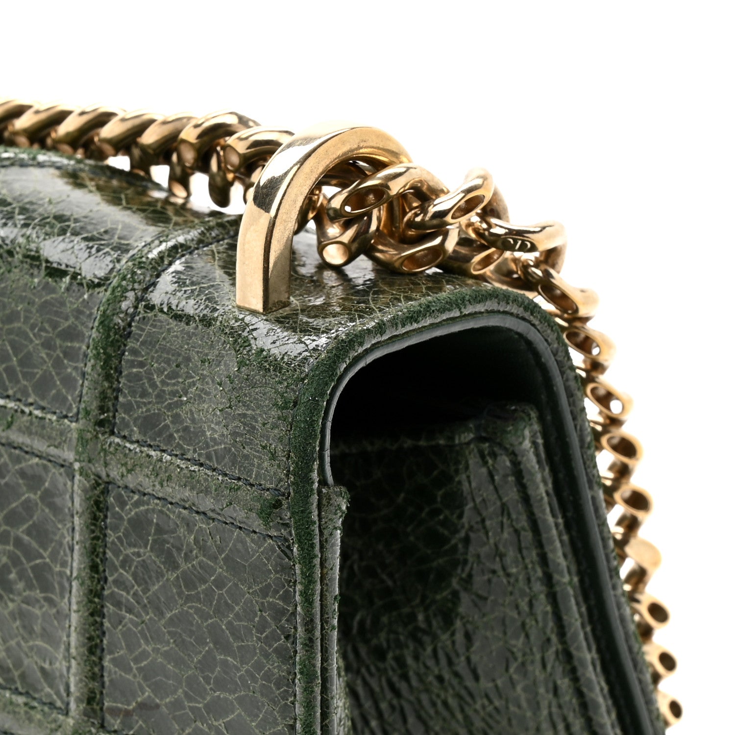 Christian Dior Ceramic Effect Deerskin Large Diorama Flap Bag