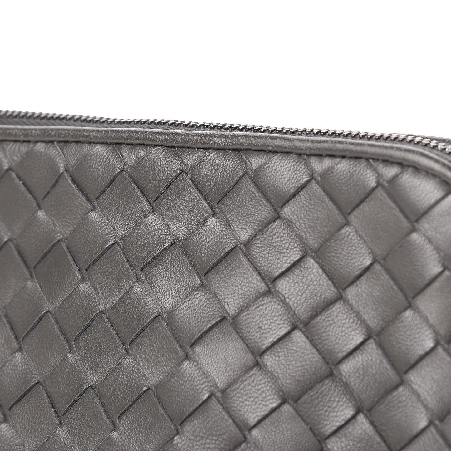 Nappa Intrecciato Cosmetic Pouch Grey
