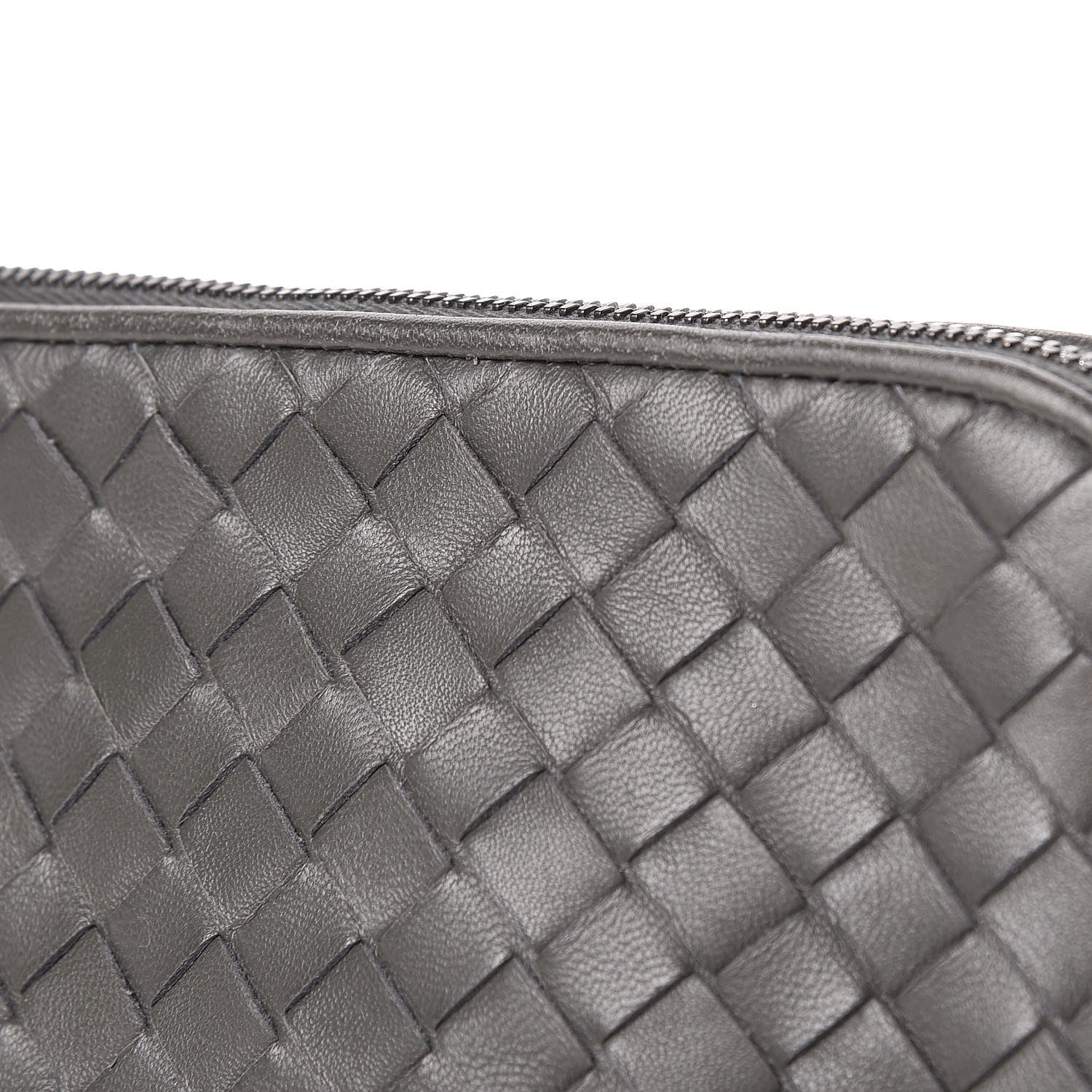 Bottega Veneta Nappa Intrecciato Cosmetic Pouch Grey 14 of 16