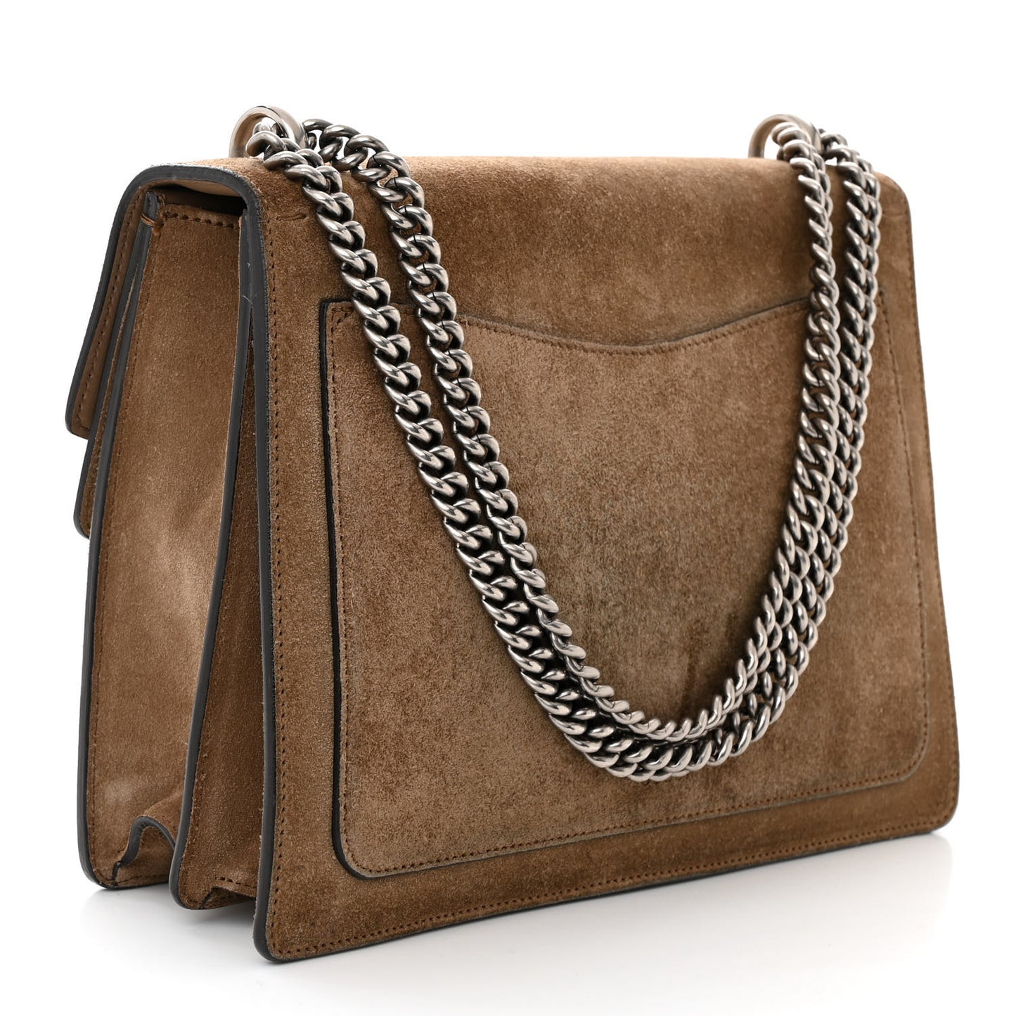 Suede Medium Dionysus Shoulder Bag Taupe