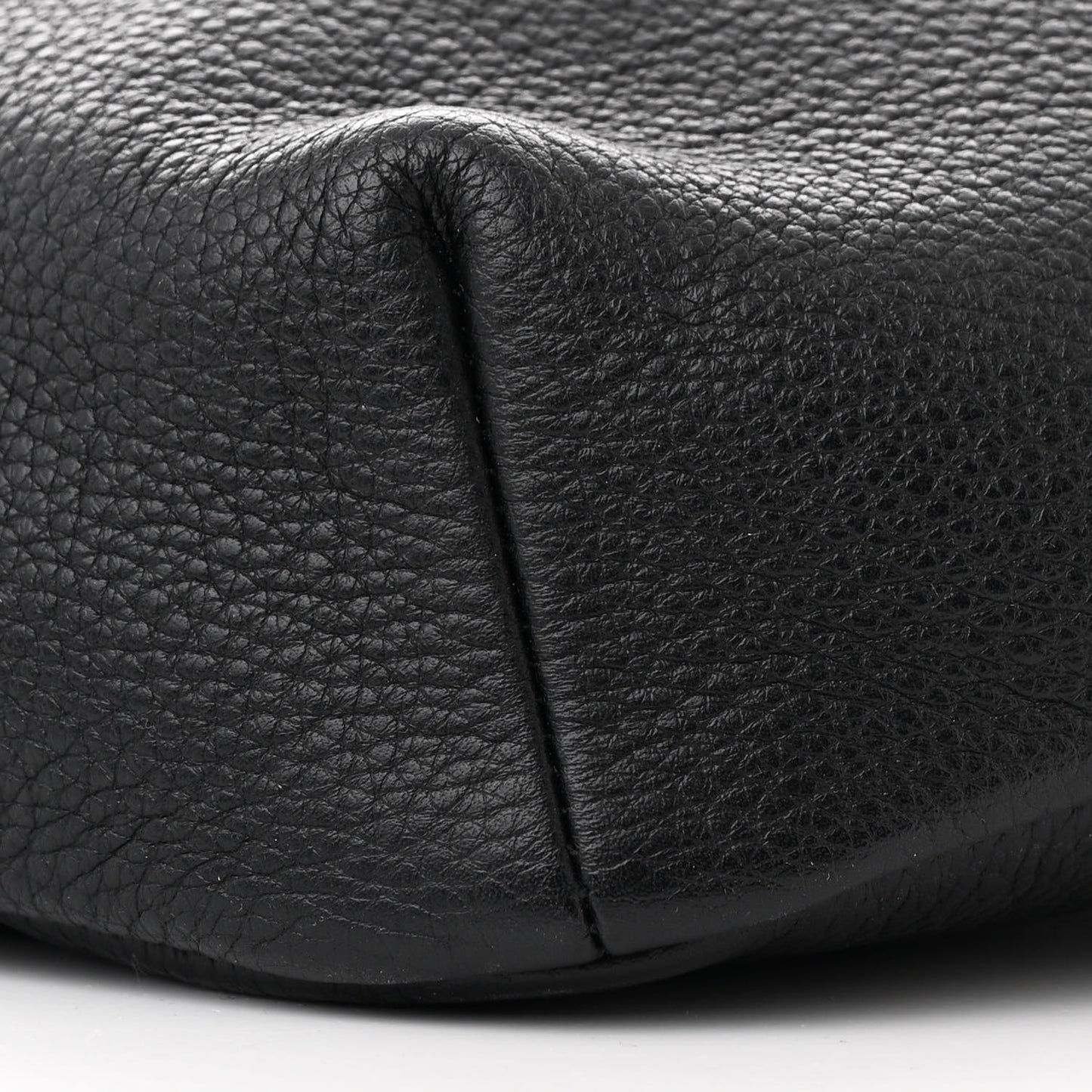 Grained Calfskin Logo Belt Bag Black