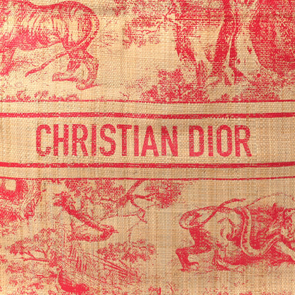 Christian Dior Straw Dioriviera Tote Pink 6 of 8