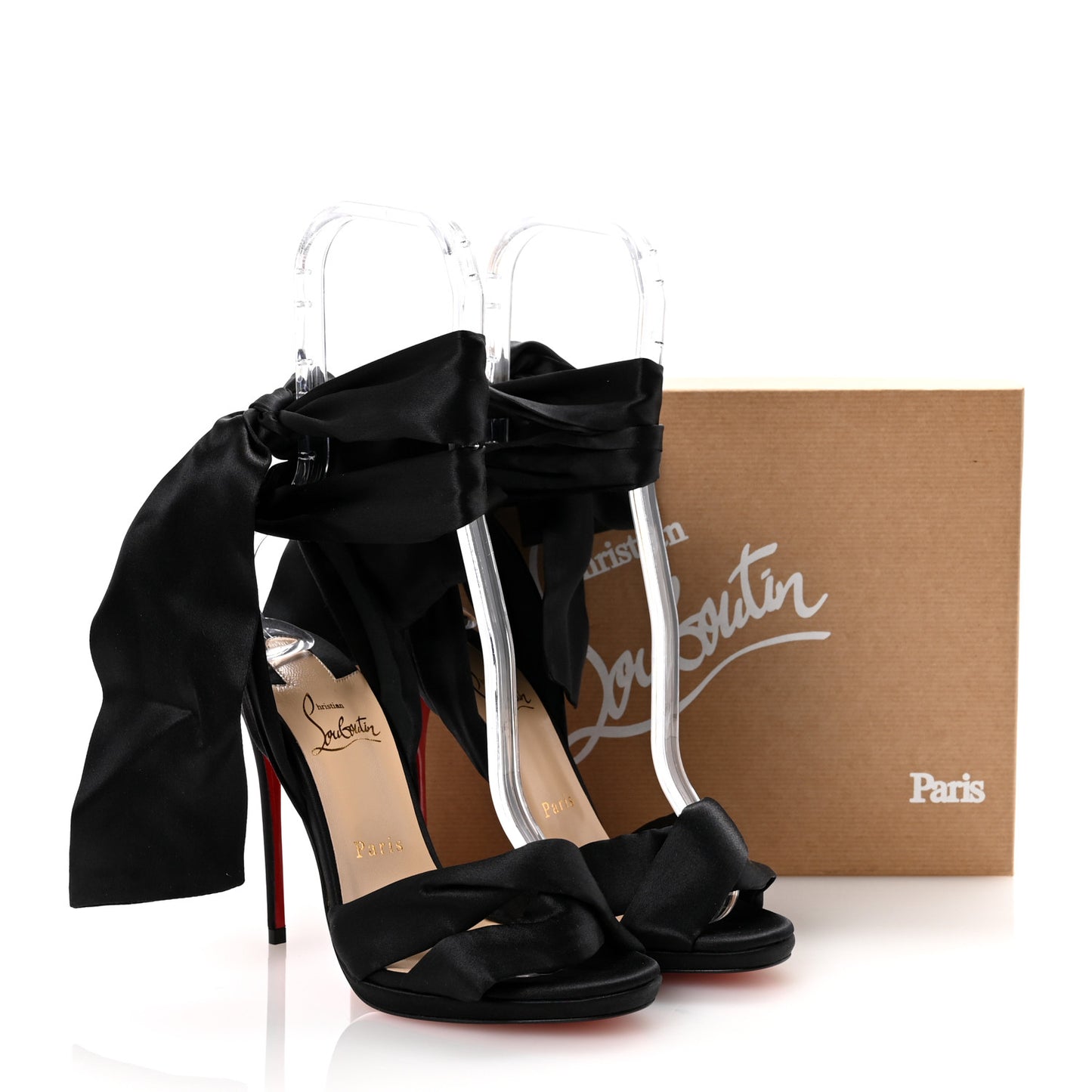 Crepe Satin Tres Frais 120 Sandals 37.5 Black