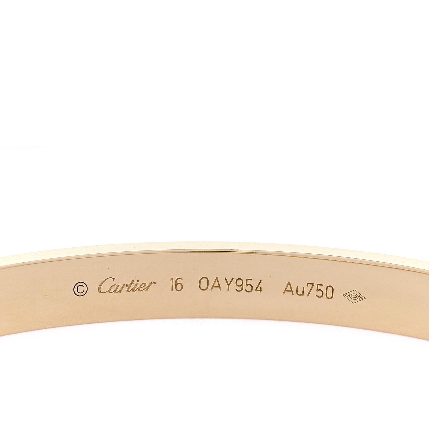 Cartier 18K Yellow Gold Love Bracelet 16 4 of 9