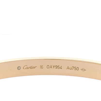 Cartier 18K Yellow Gold Love Bracelet 16 4 of 9
