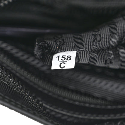 Prada Tessuto Nylon Saffiano Flat Messenger Bag Black 7 of 10