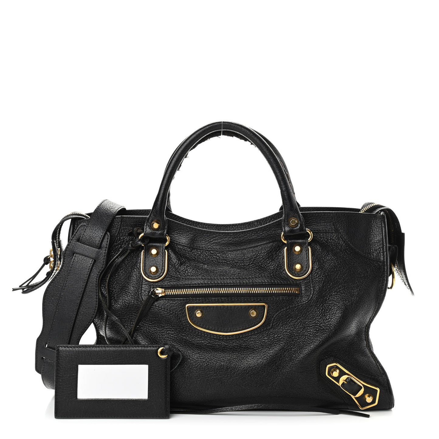 Chevre Gold Metallic Edge Hardware City Black