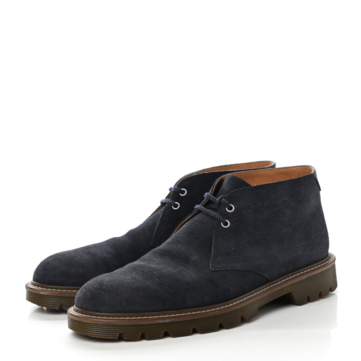 Louis Vuitton Epi Suede Mens Boots 7.5 Navy Blue 3 of 9
