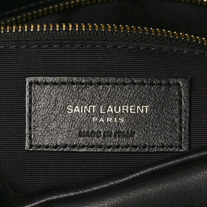 Saint Laurent Lambskin Quilted Small Loulou Puffer Monogram Chain Satchel Black 7 of 9