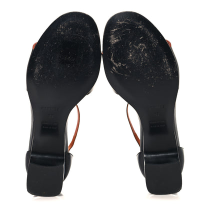 Hermes Calfskin Demoiselle Sandals 39 Black 6 of 10