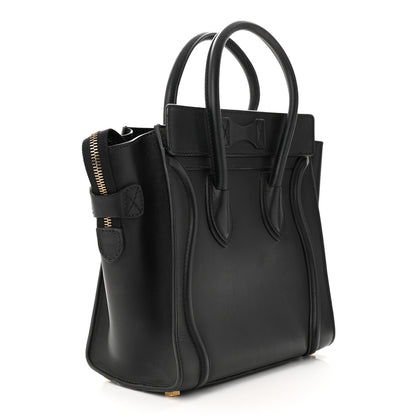 Celine Smooth Calfskin Micro Luggage Black 3 of 11