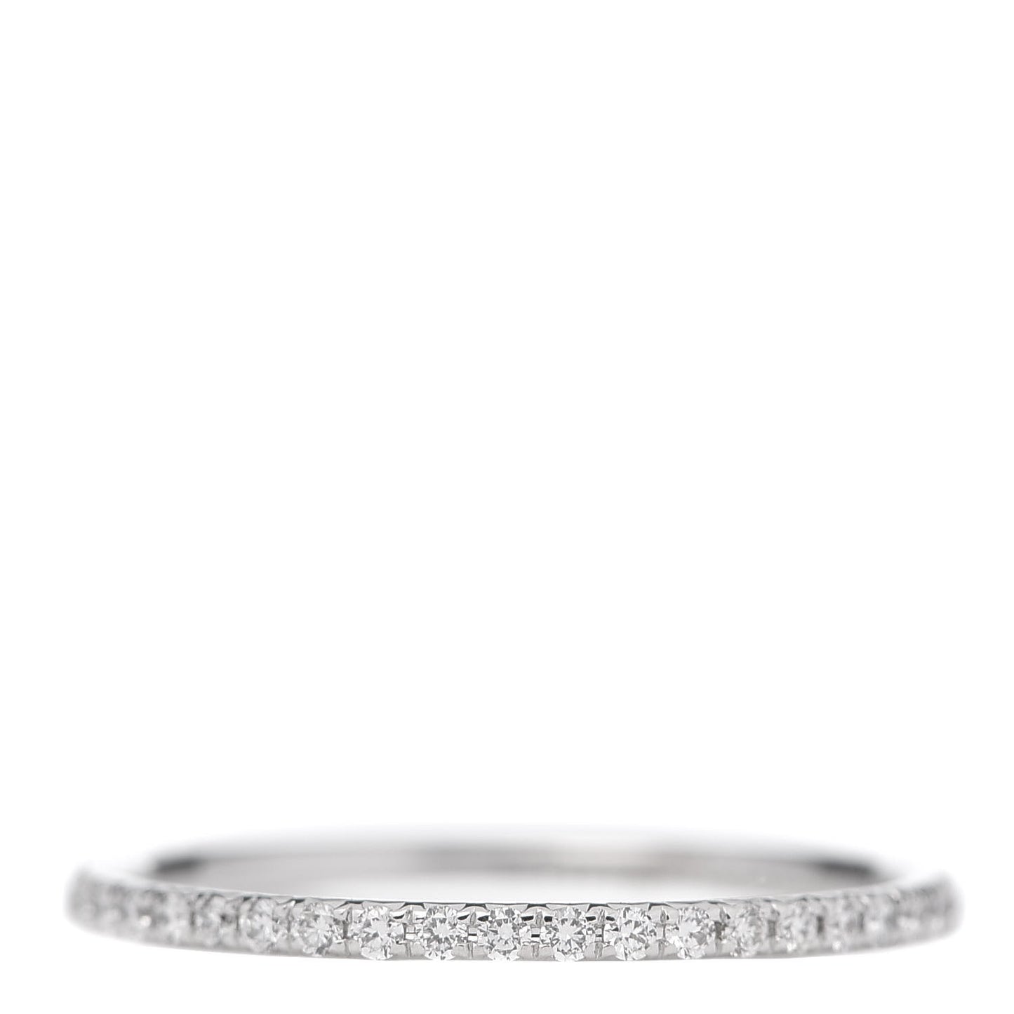 18K White Gold Diamond Metro Band Ring 54 7