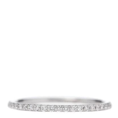 Tiffany 18K White Gold Diamond Metro Band Ring 54 7 3 of 5