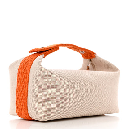 Hermes Canvas Small Bride-A-Brac Pouch Natural Orange 3 of 7