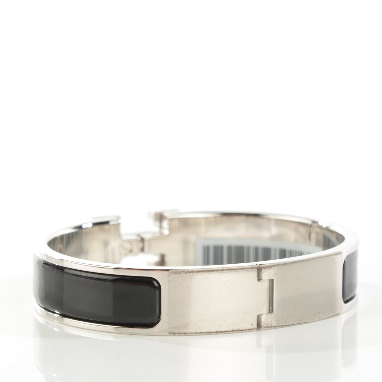 Enamel Narrow Clic Clac H Bracelet PM Black