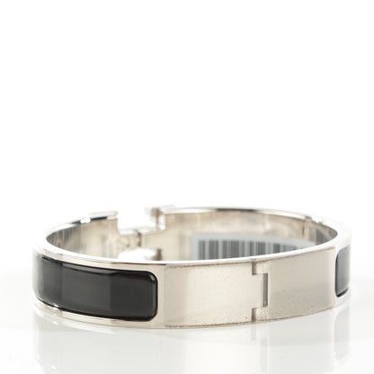 Hermes Enamel Narrow Clic Clac H Bracelet PM Black 3 of 6