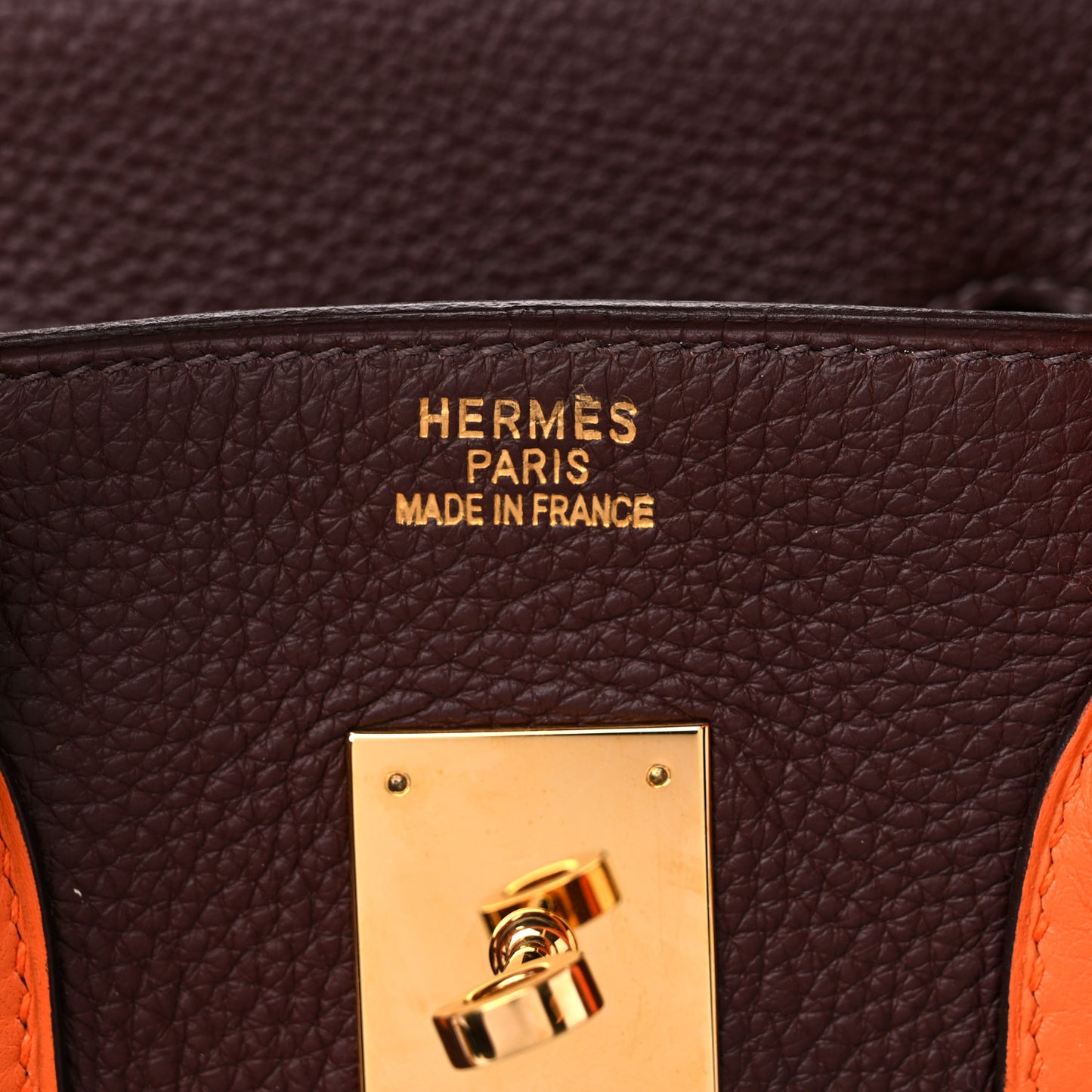 Togo Bi-Color Birkin 35 Chocolate Orange