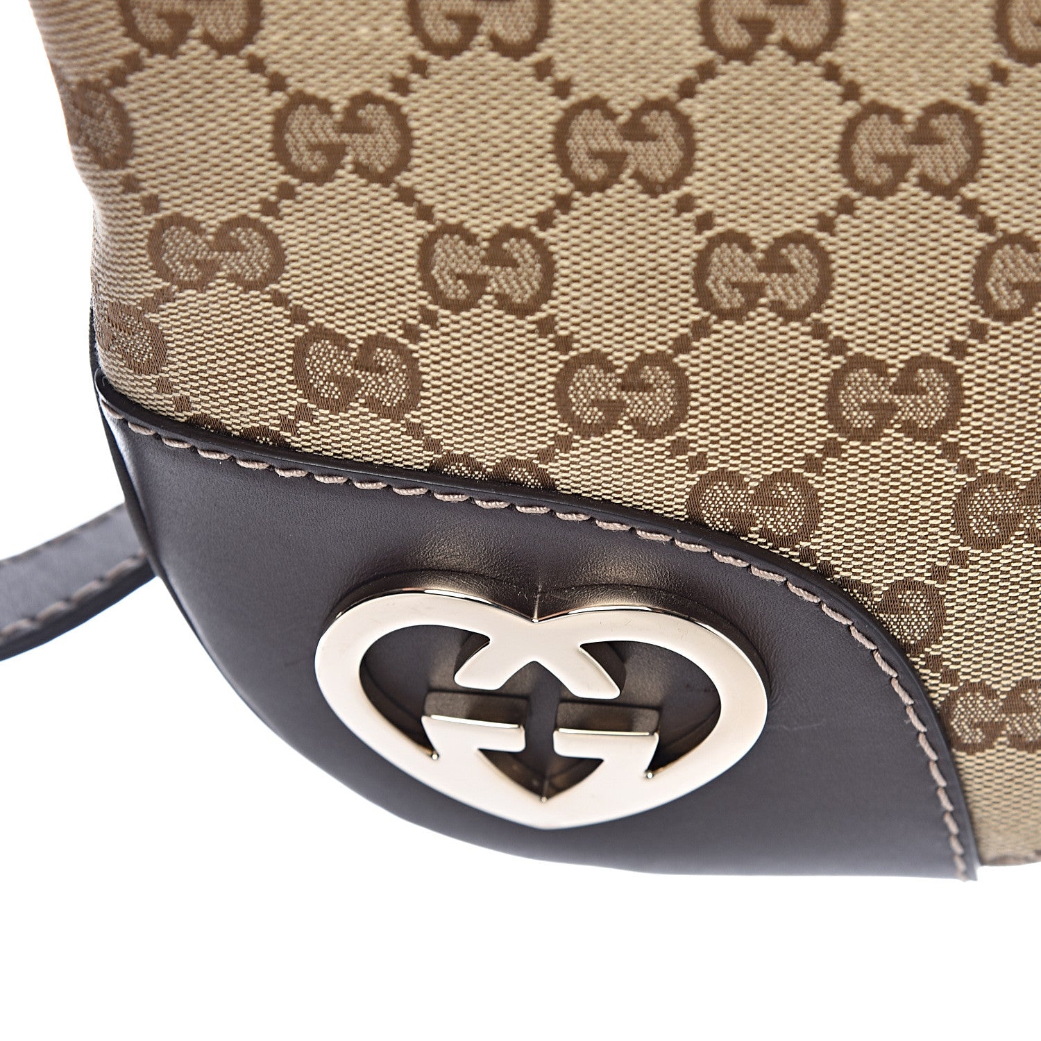 Gucci Monogram Small Lovely Heart Messenger Dark Brown 12 of 13