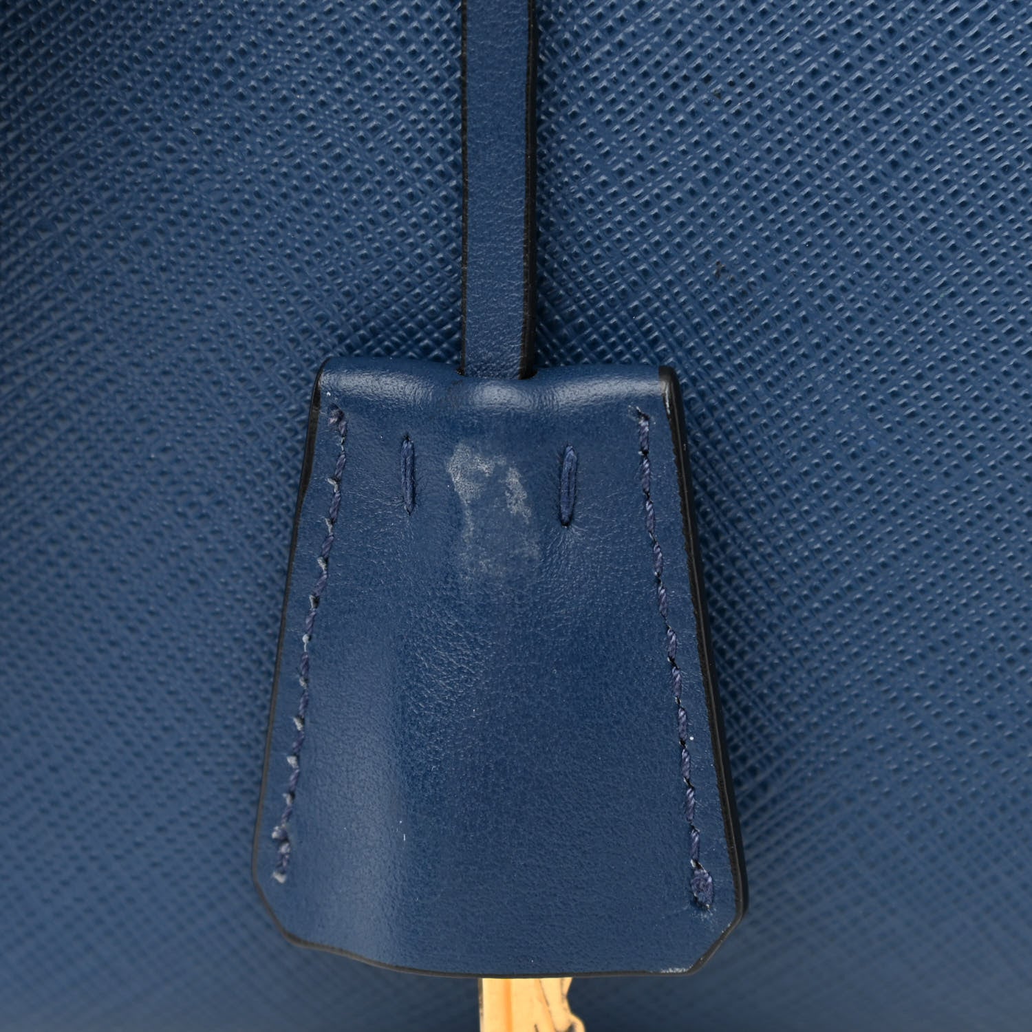 Prada Saffiano City Calfskin Esplanade Crossbody Bag Bleuette 12 of 12
