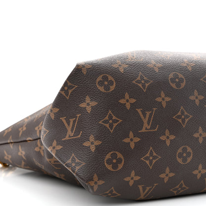 Louis Vuitton Monogram Flower Zipped Tote MM Black 10 of 17