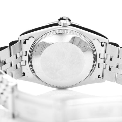 Rolex Stainless Steel 18K White Gold 31mm Oyster Perpetual DateJust Watch Black 78274 6 of 7