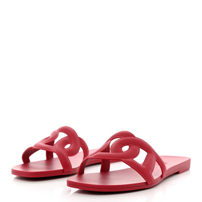Hermes Rubber Aloha Sandals 37 Rose Baie 3 of 9