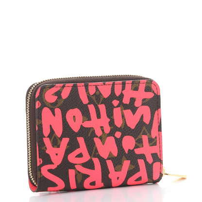 Louis Vuitton Monogram Graffiti Zippy Coin Purse Fuchsia 3 of 8