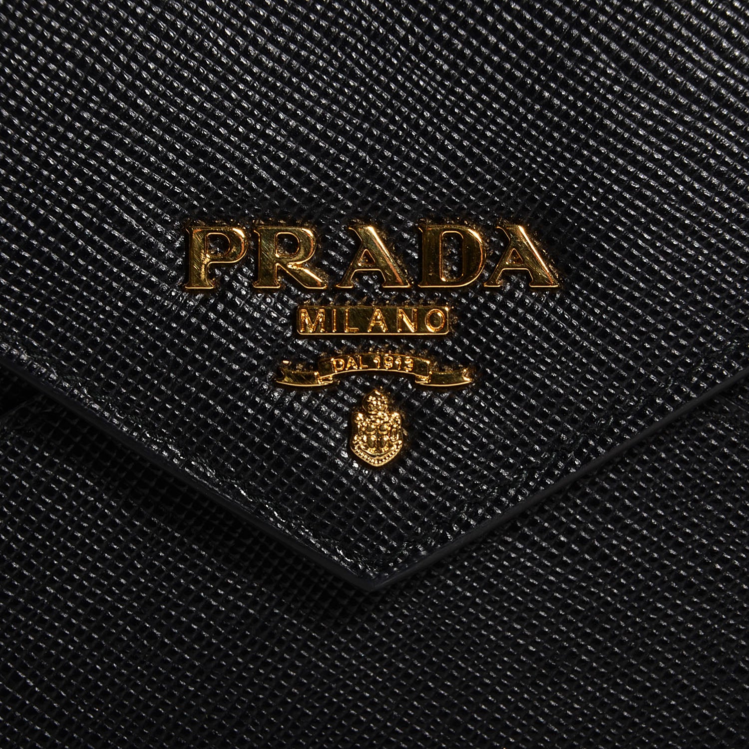 Prada Saffiano Metal Envelope Wallet Black 10 of 11