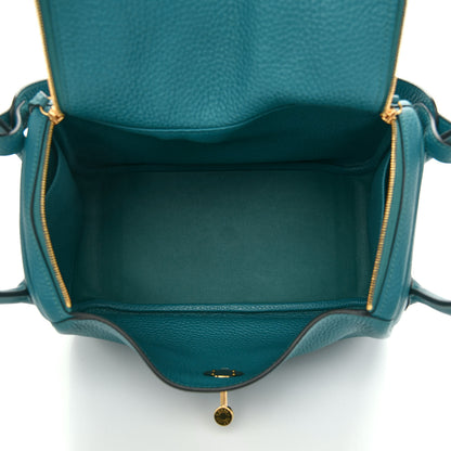 Hermes Taurillon Clemence Lindy 26 Vert Bosphore 5 of 9