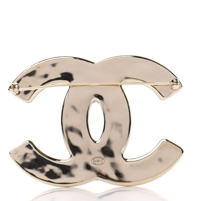Chanel Crystal CC Brooch Gold Pink 3 of 6