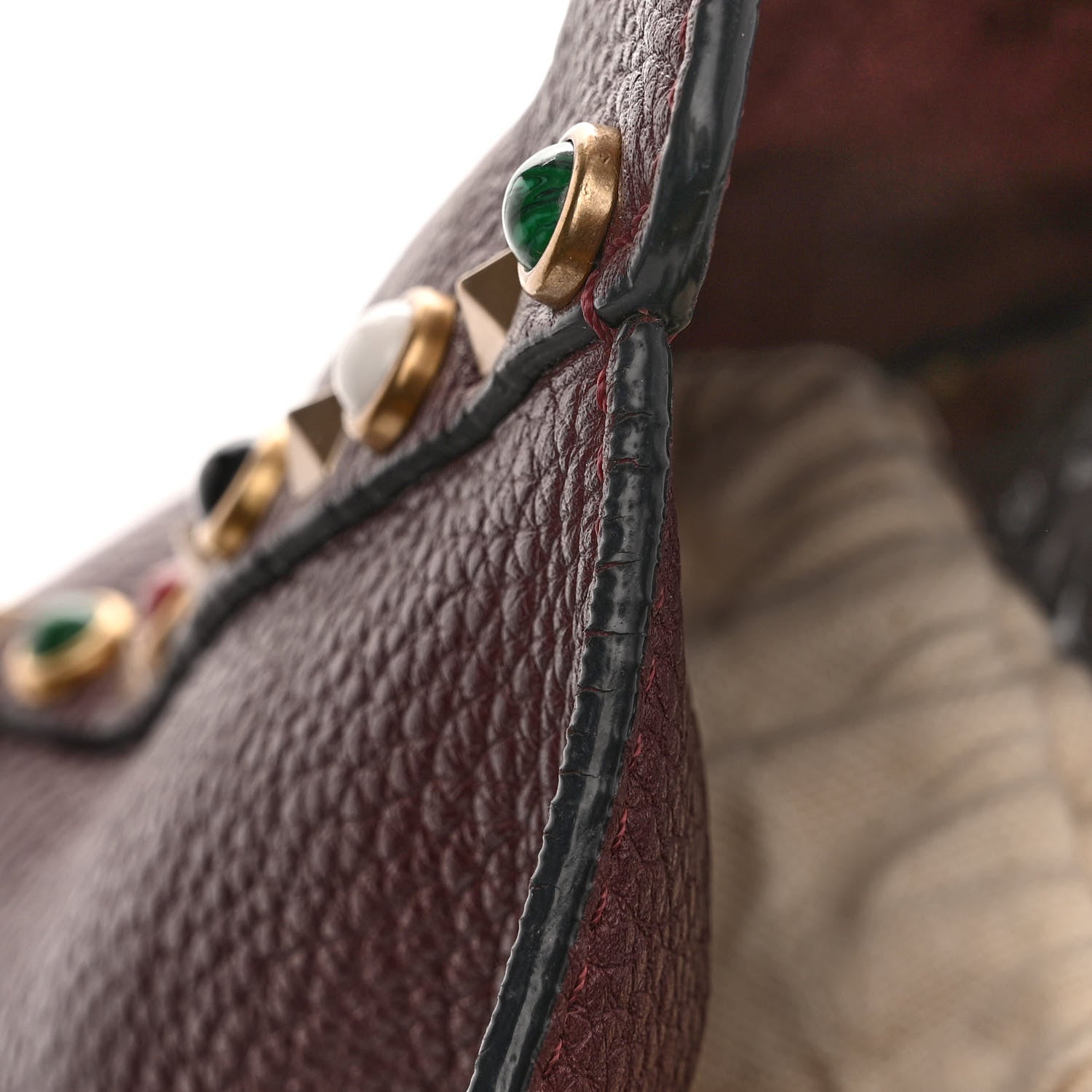 Valentino Garavani Grained Calfskin Small Rockstud Rolling Tote Rubin 10 of 10