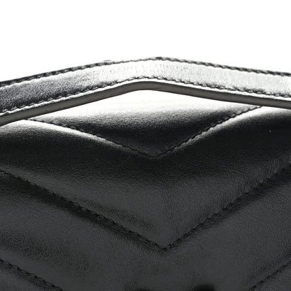 Saint Laurent Calfskin Y Quilted Monogram Monochrome Small Loulou Chain Satchel Black 15 of 15